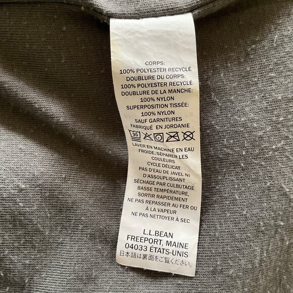 L.L. Bean Womens Plus 1X Beans Sherpa Fleece Jacket 516769 Deep High Pile Preppy - Picture 8 of 11